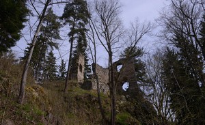 Zcenina hradu Louzek